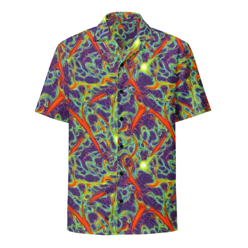 Plasma Maze on a Button Shirt