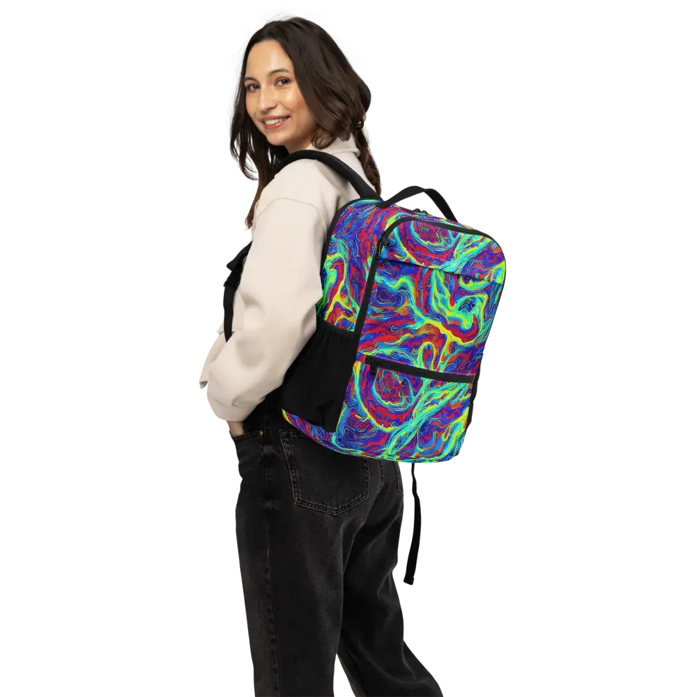 Voltage Marbling on Utility Backpack — Back