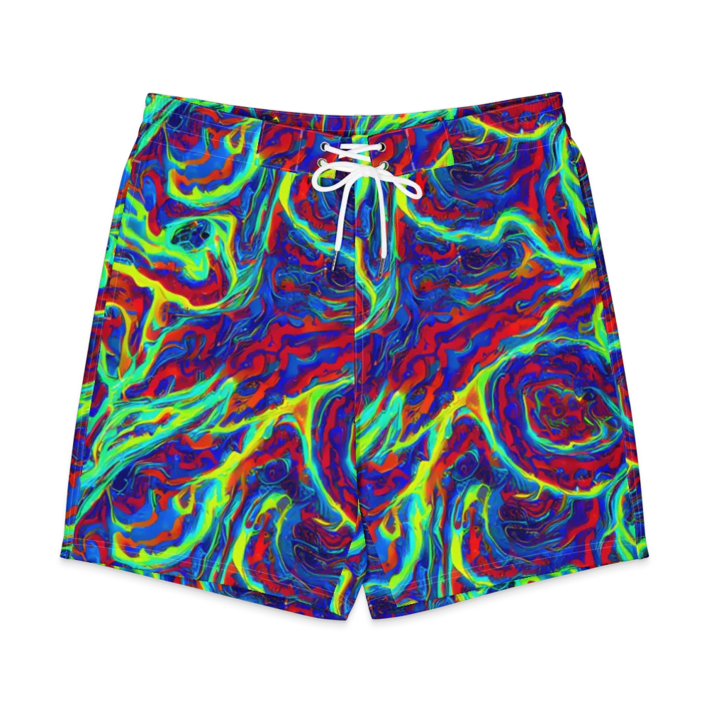 Voltage Marbling on Men's Board Shorts — Front