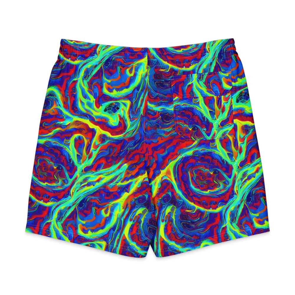 Voltage Marbling on Men's Board Shorts — Back