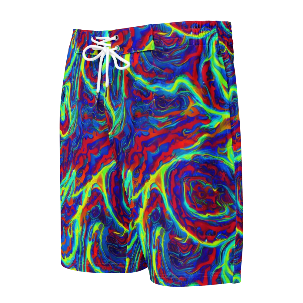 Voltage Marbling on Men's Board Shorts — Front