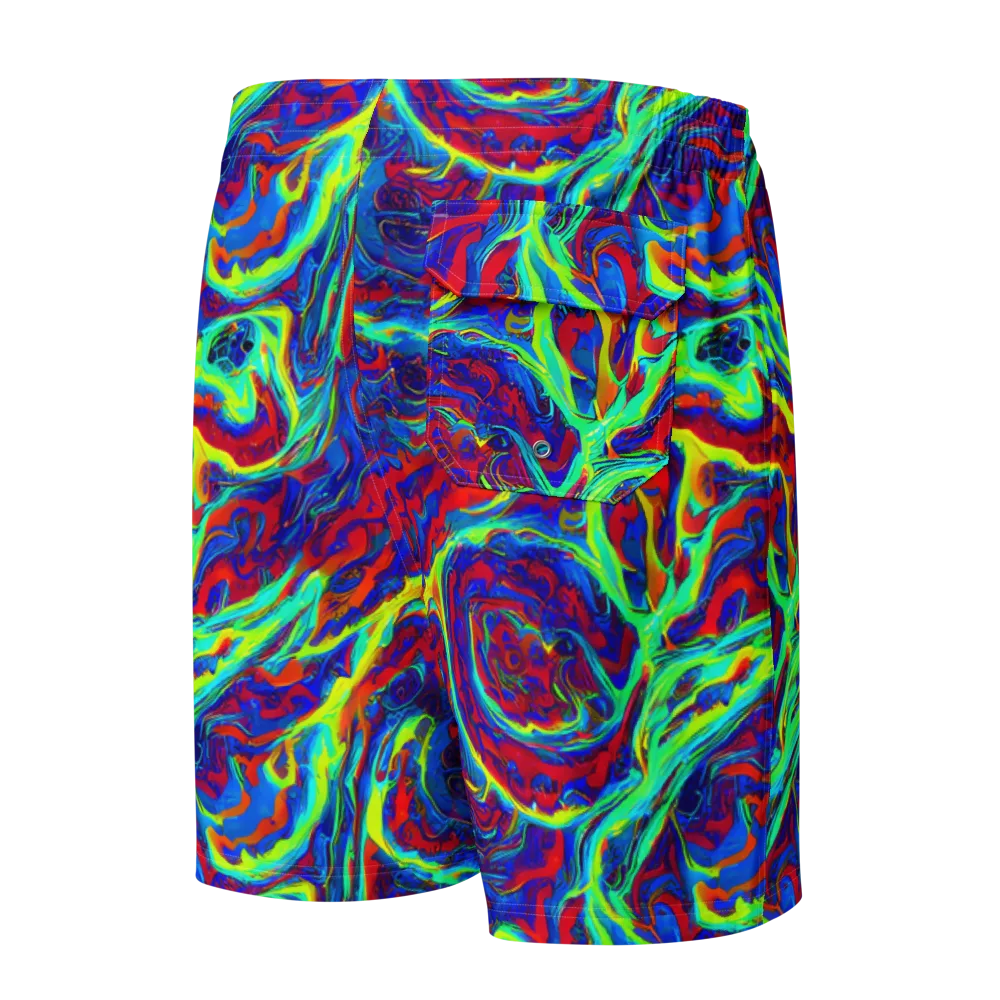 Voltage Marbling on Men's Board Shorts — Back