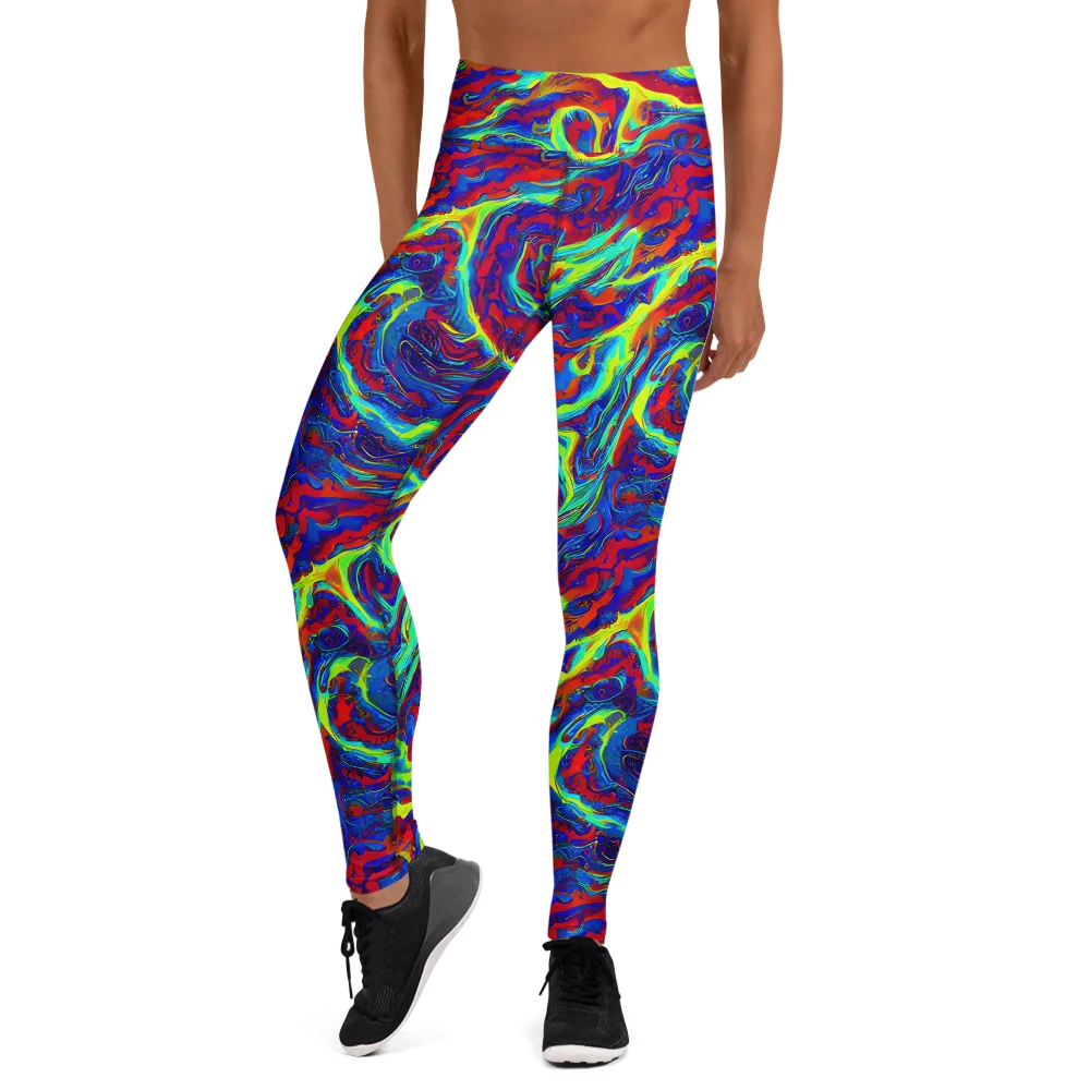 Voltage Marbling on Yoga Leggings — Front