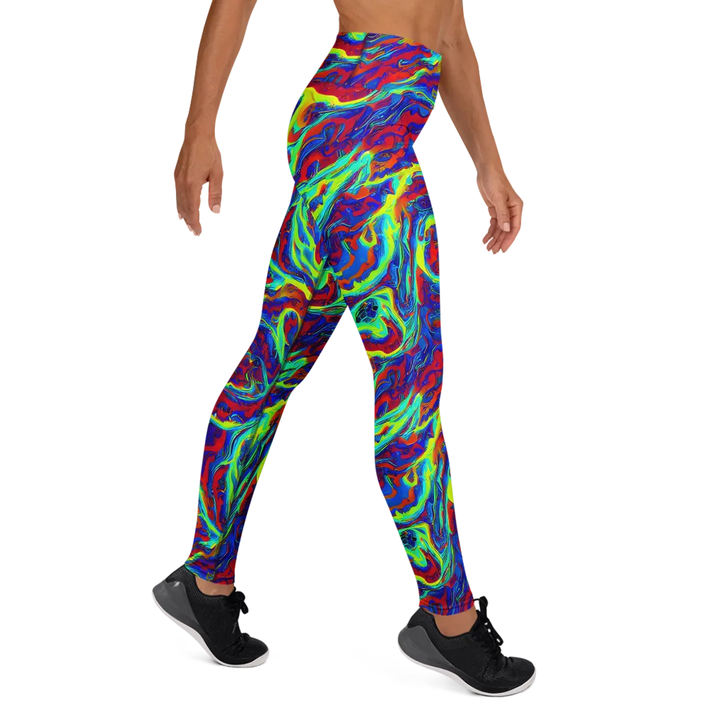 Voltage Marbling on Yoga Leggings — Right