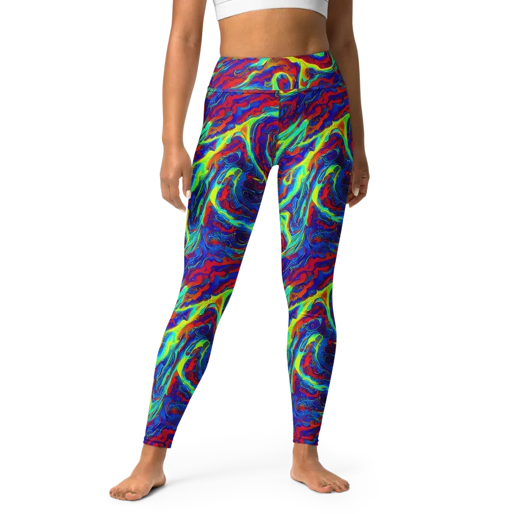 Voltage Marbling on Yoga Leggings — Front