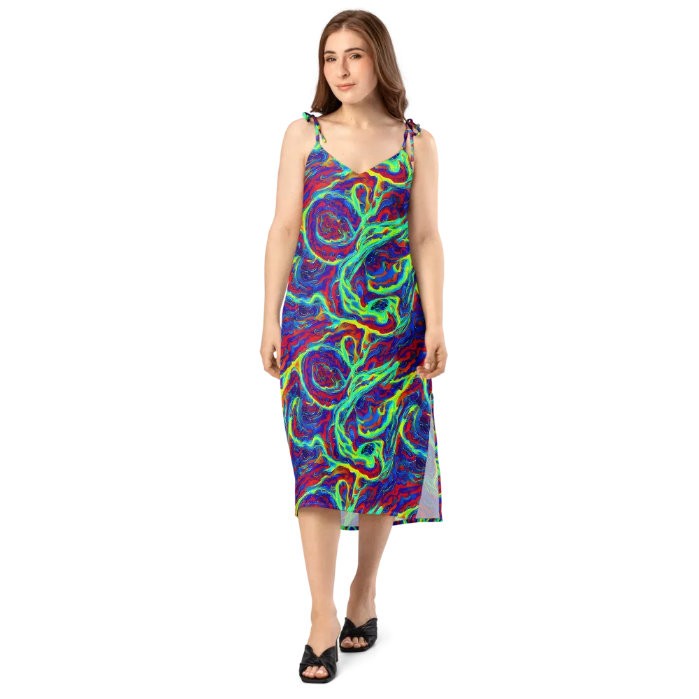 Voltage Marbling on Slip Dress — Front