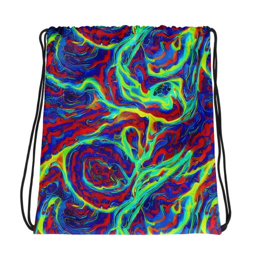 Voltage Marbling on a Drawstring Bag