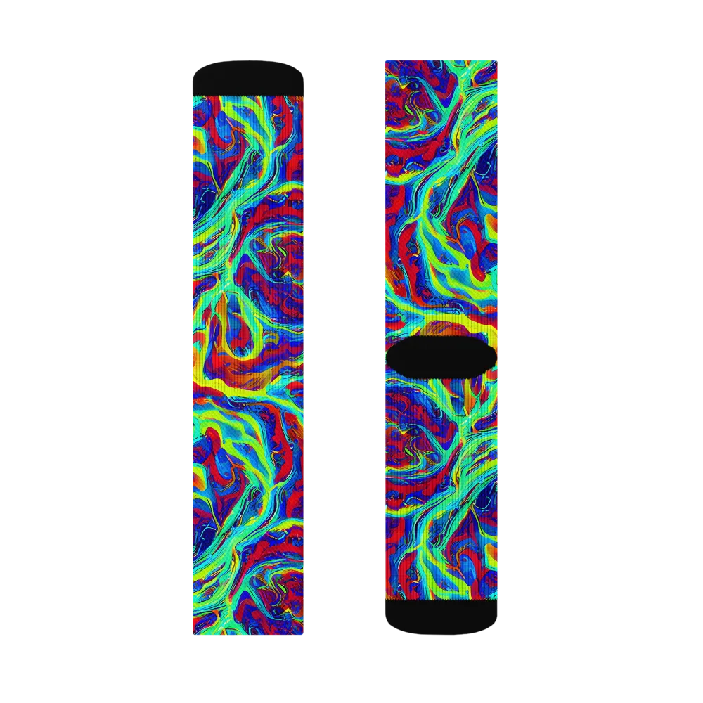 Voltage Marbling on Socks — Right Sock