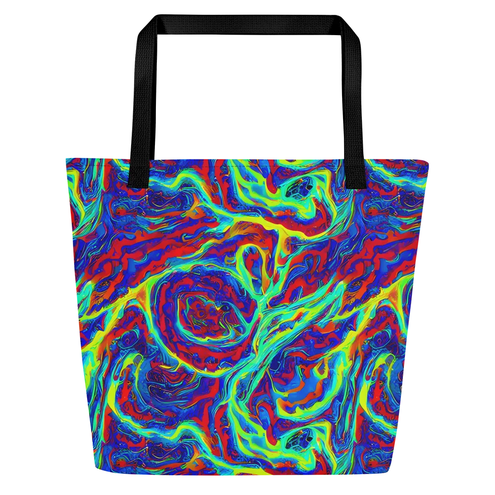 Voltage Marbling on Large Tote Bag W/ Pocket — Front