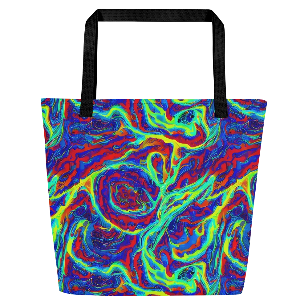 Voltage Marbling on Large Tote Bag W/ Pocket — Front