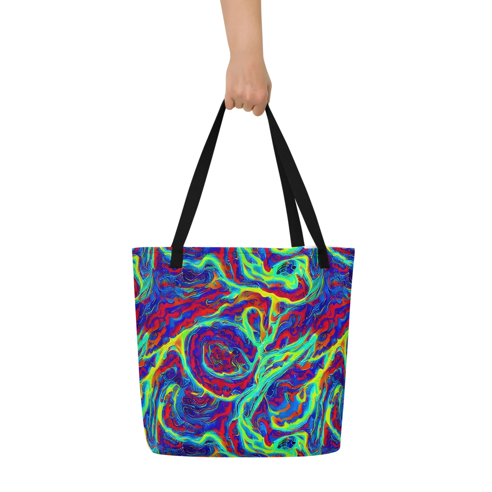 Voltage Marbling on Large Tote Bag W/ Pocket — Front