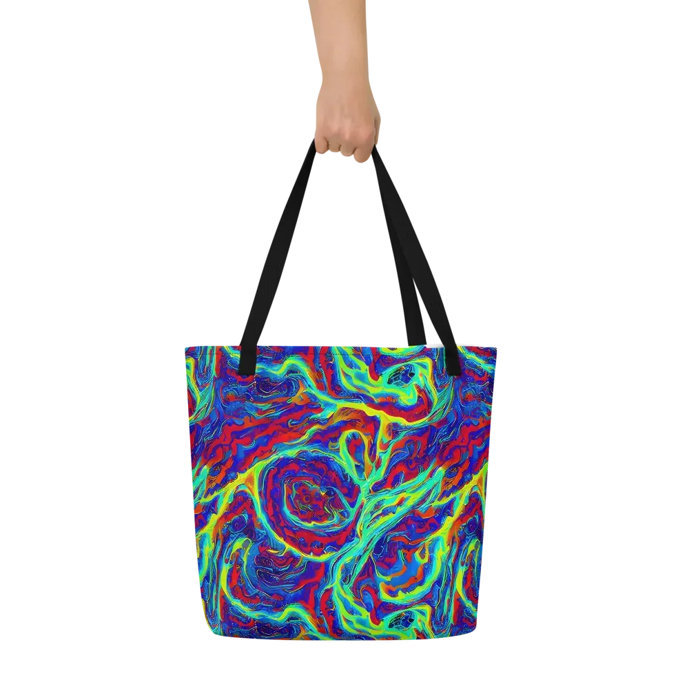 Voltage Marbling on Large Tote Bag W/ Pocket — Front