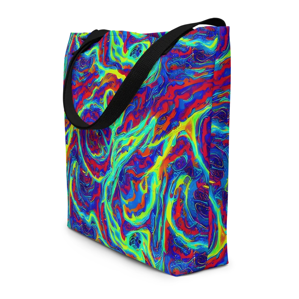 Voltage Marbling on Large Tote Bag W/ Pocket — Front