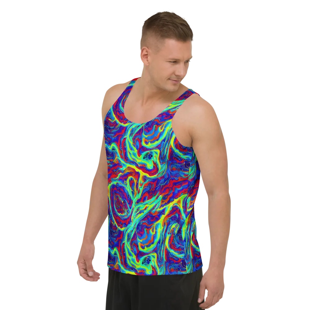 Voltage Marbling on Men's Tank Top — Left Front
