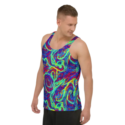 Voltage Marbling on a Men's Tank Top