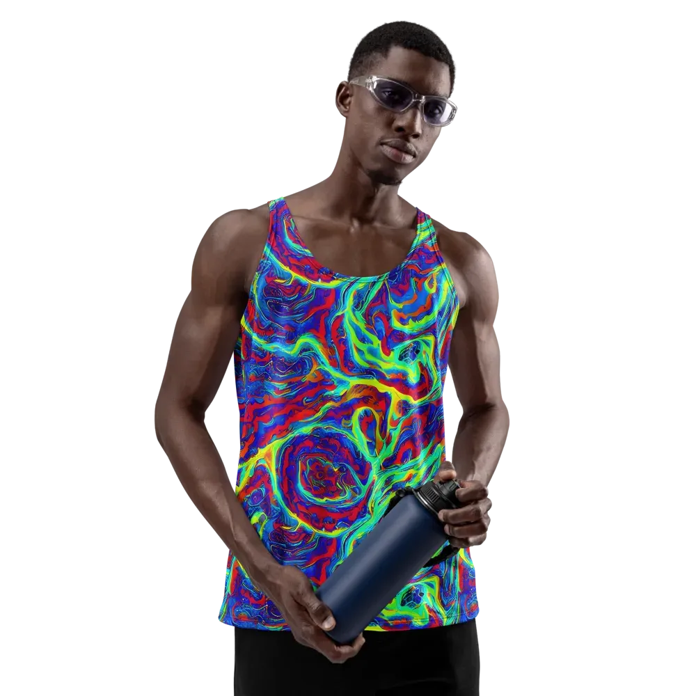 Voltage Marbling on Men's Tank Top — Front