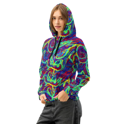 Voltage Marbling on a Cotton Hoodie