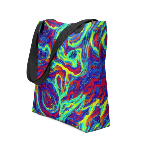 Voltage Marbling on a Tote Bag
