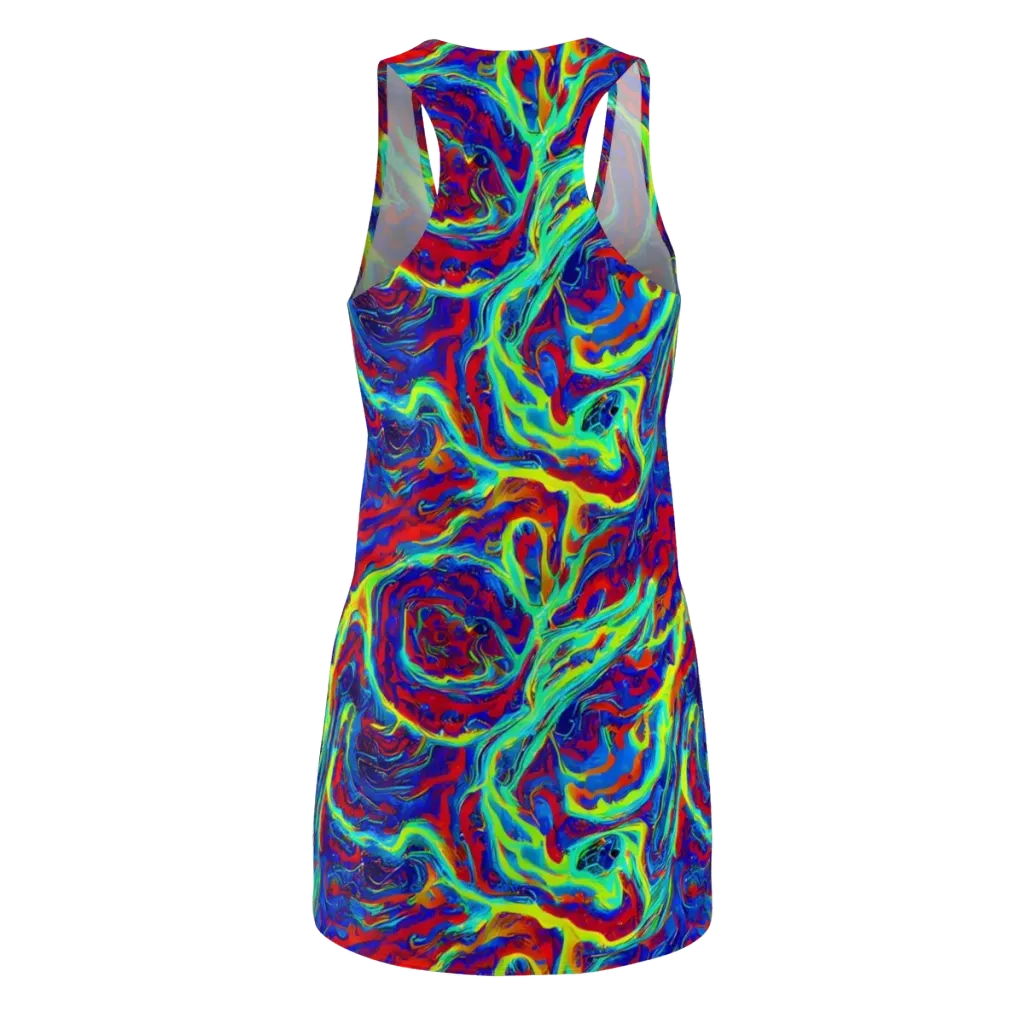 Voltage Marbling on Racerback Dress — Back