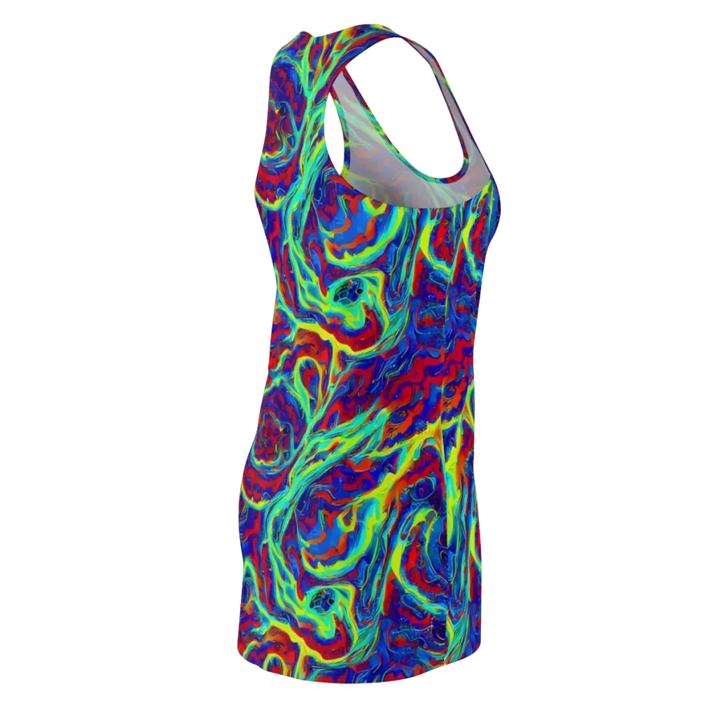 Voltage Marbling on Racerback Dress — Back Side