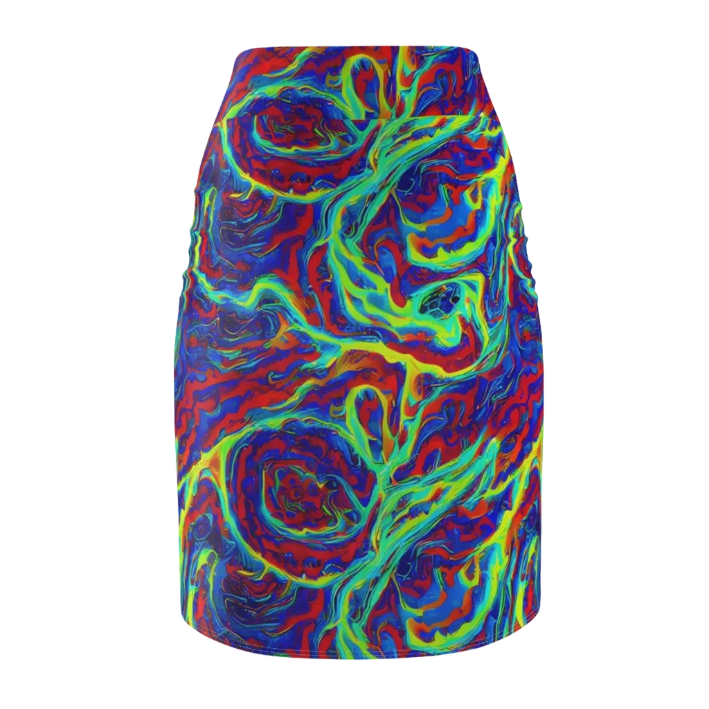 Voltage Marbling on Pencil Skirt — Back