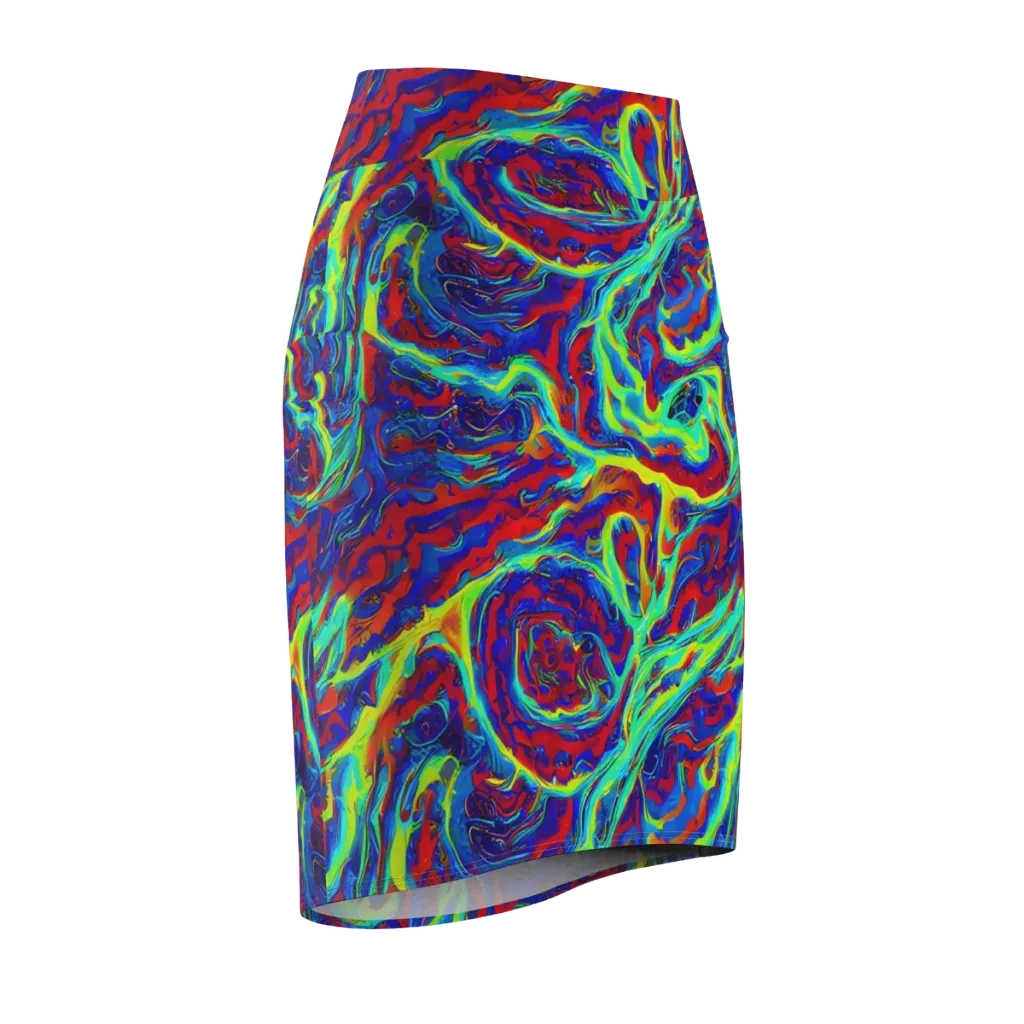 Voltage Marbling on Pencil Skirt — Front Side