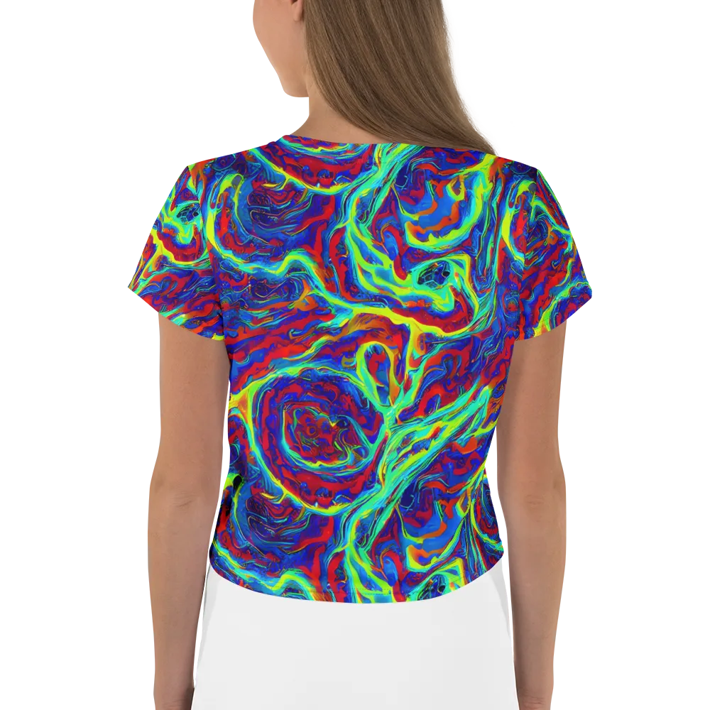 Voltage Marbling on Crop Tee — Back