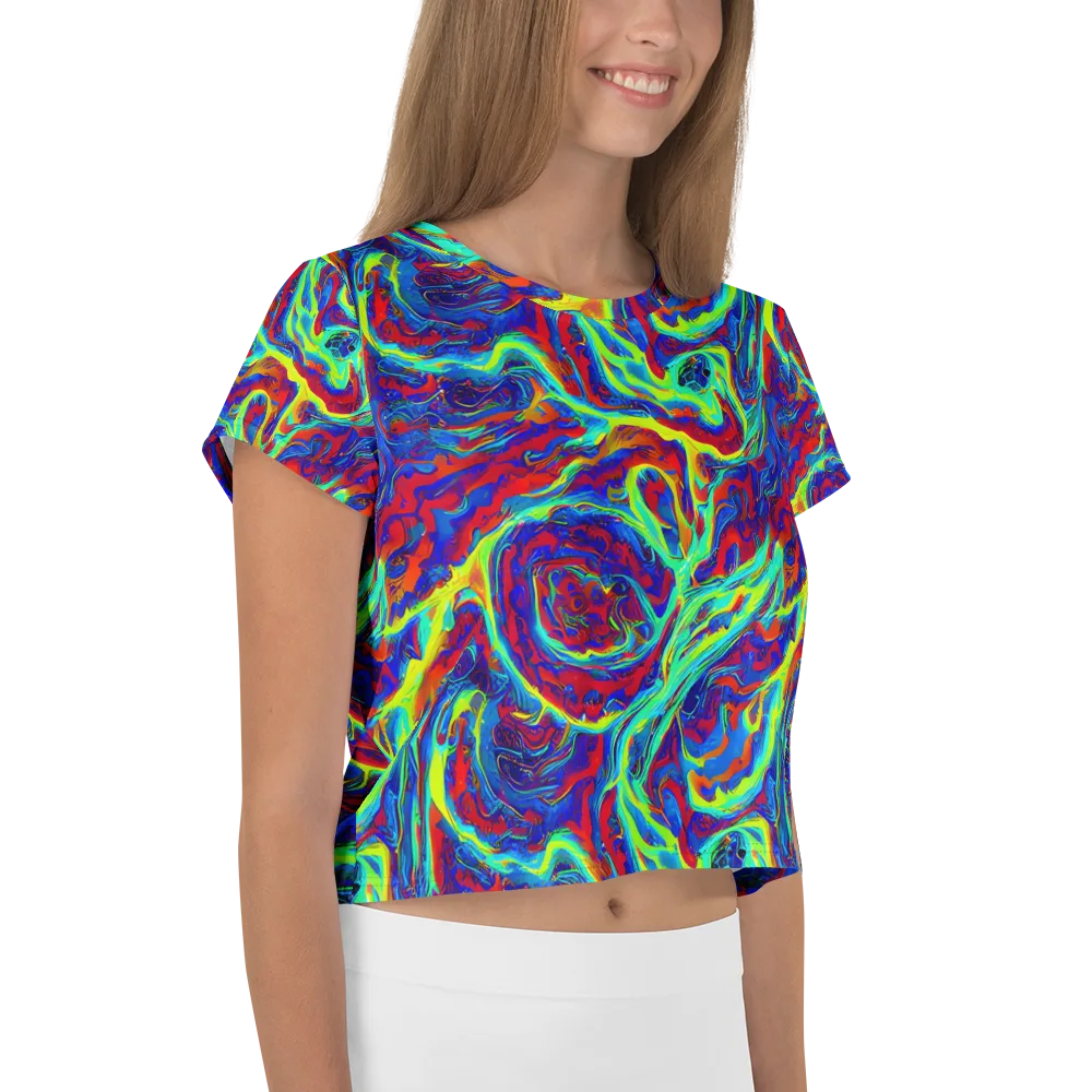 Voltage Marbling on Crop Tee — Right