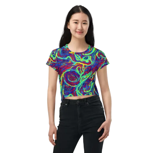 Voltage Marbling on a Crop Tee