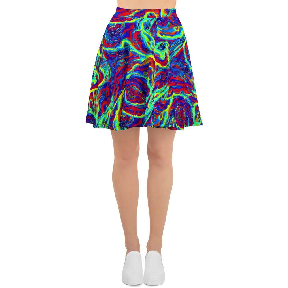 Voltage Marbling on Skater Skirt — Front