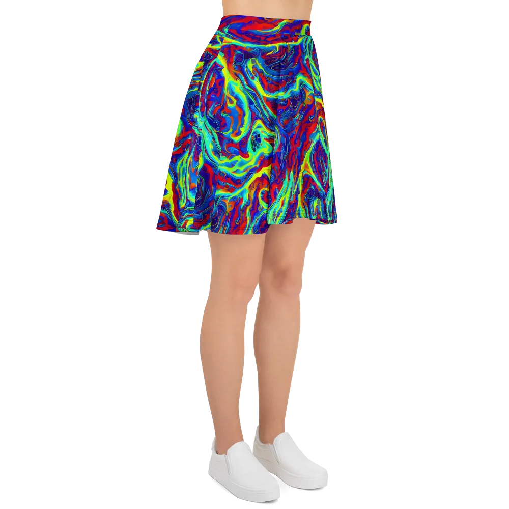 Voltage Marbling on Skater Skirt — Right