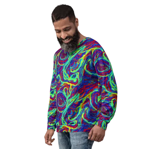 Voltage Marbling on a Sweatshirt