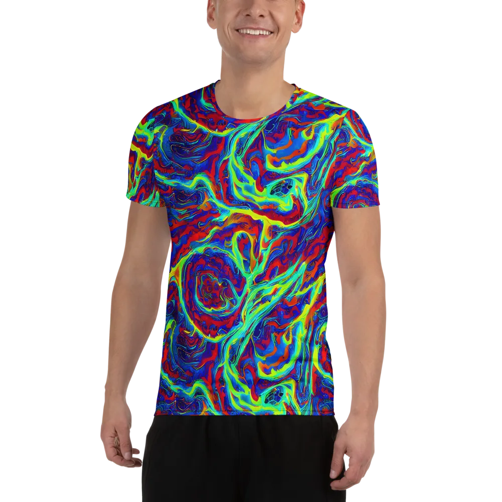 Voltage Marbling on Men's Athletic T-Shirt — Front