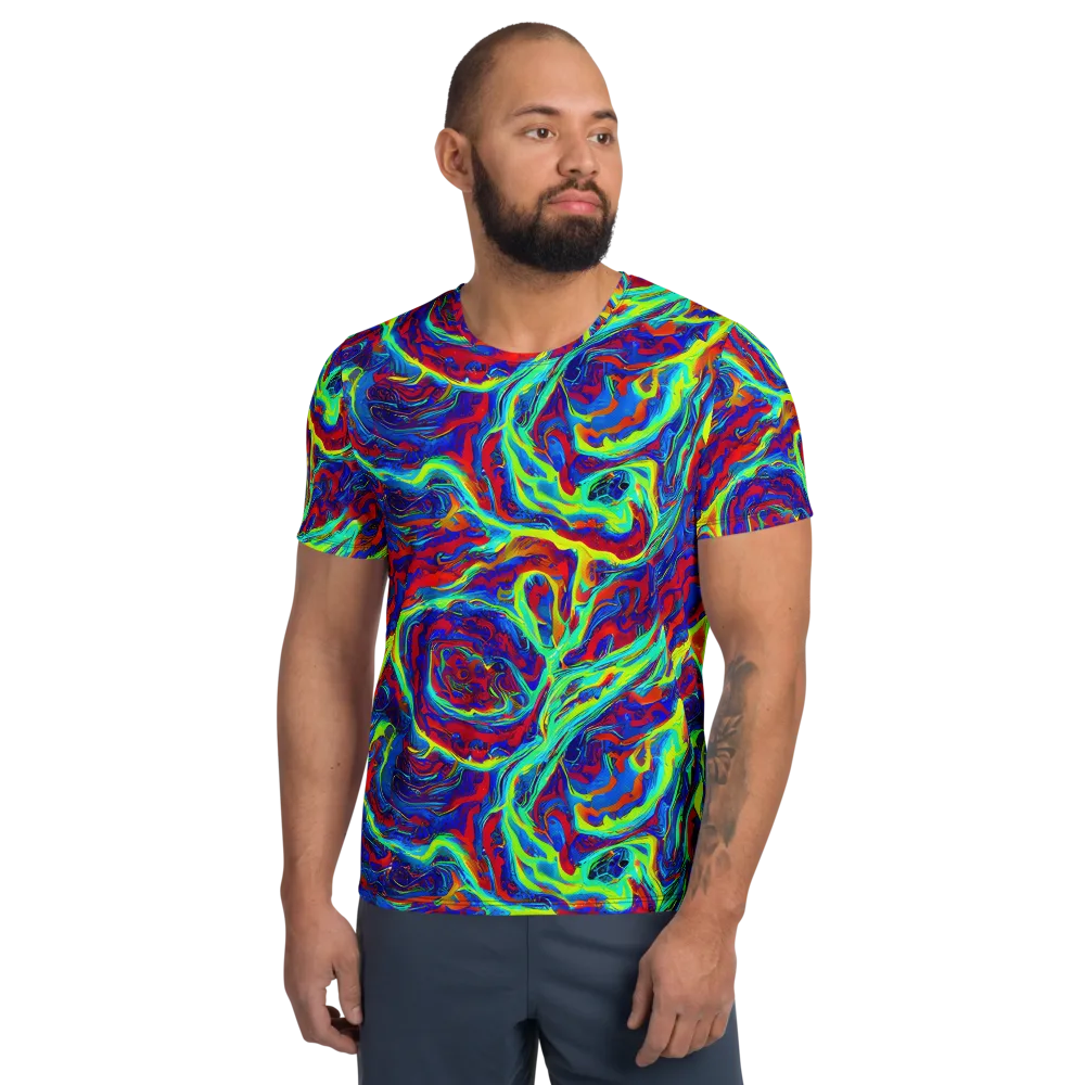 Voltage Marbling on Men's Athletic T-Shirt — Front