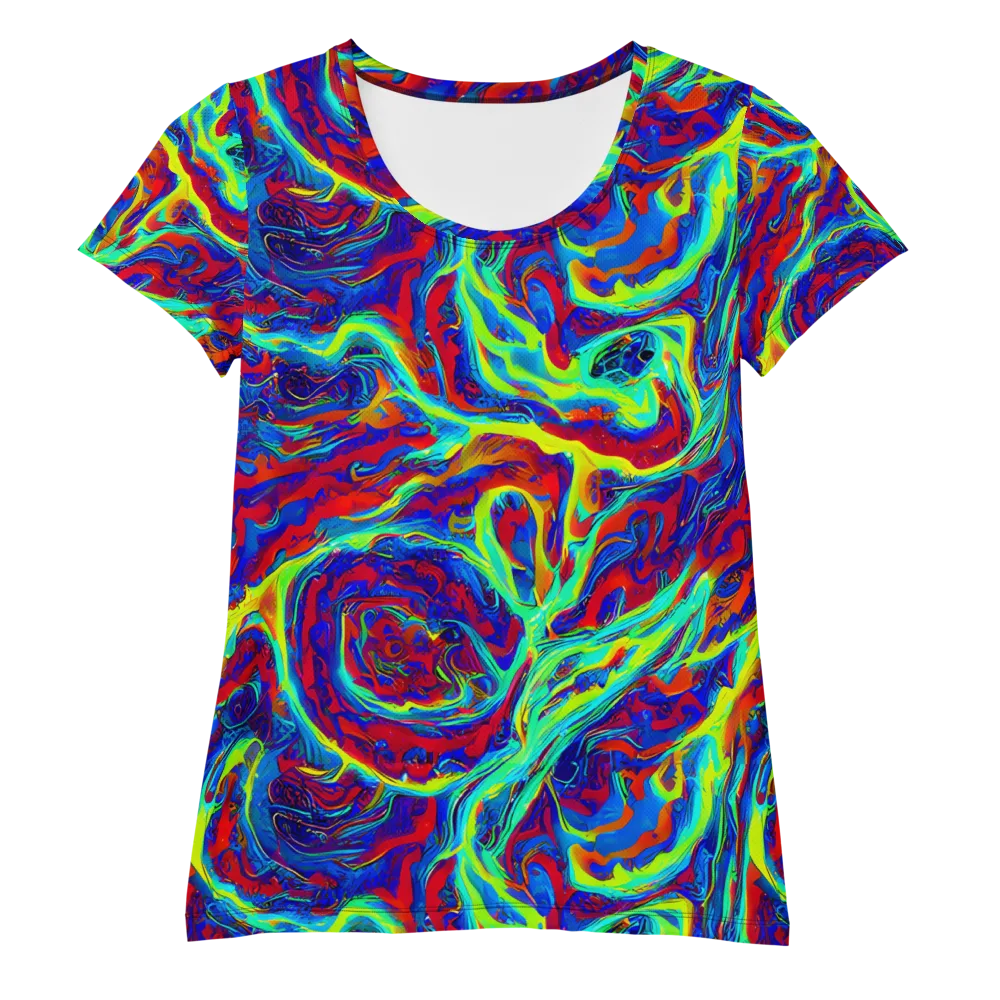 Voltage Marbling on Women's Athletic T-Shirt — Front