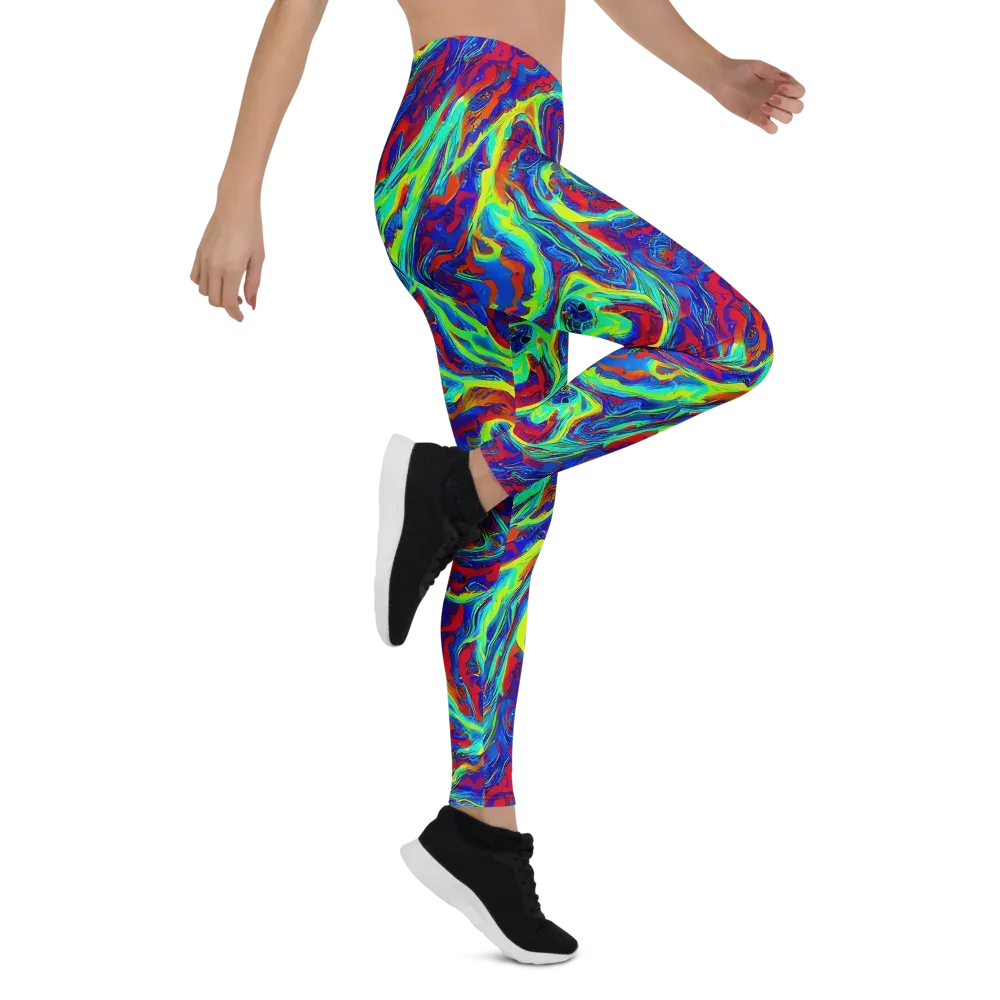 Voltage Marbling on Leggings — Right