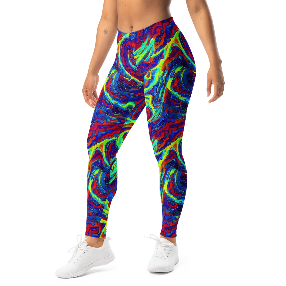 Voltage Marbling on Leggings — Left Front