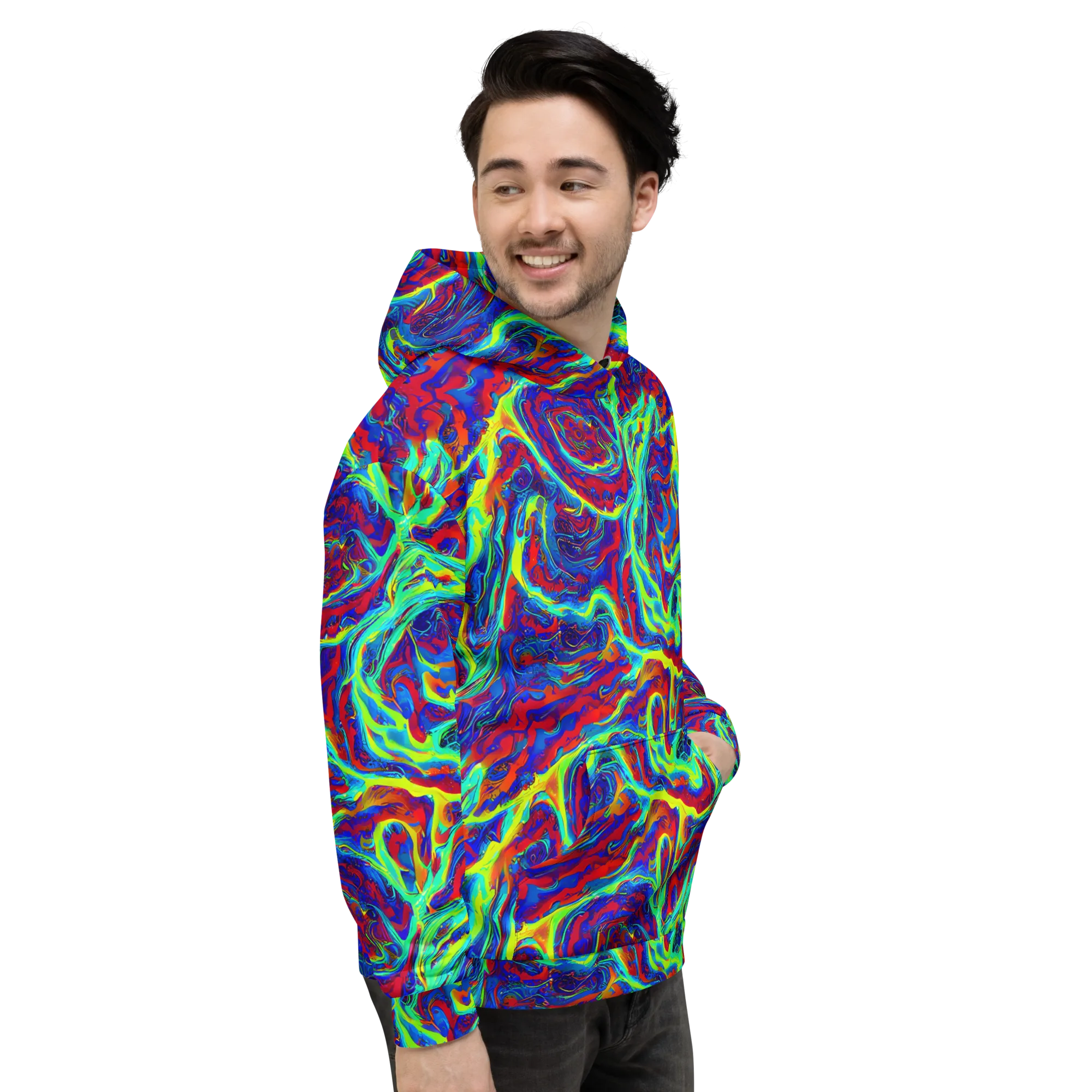 Voltage Marbling on Hoodie — Right