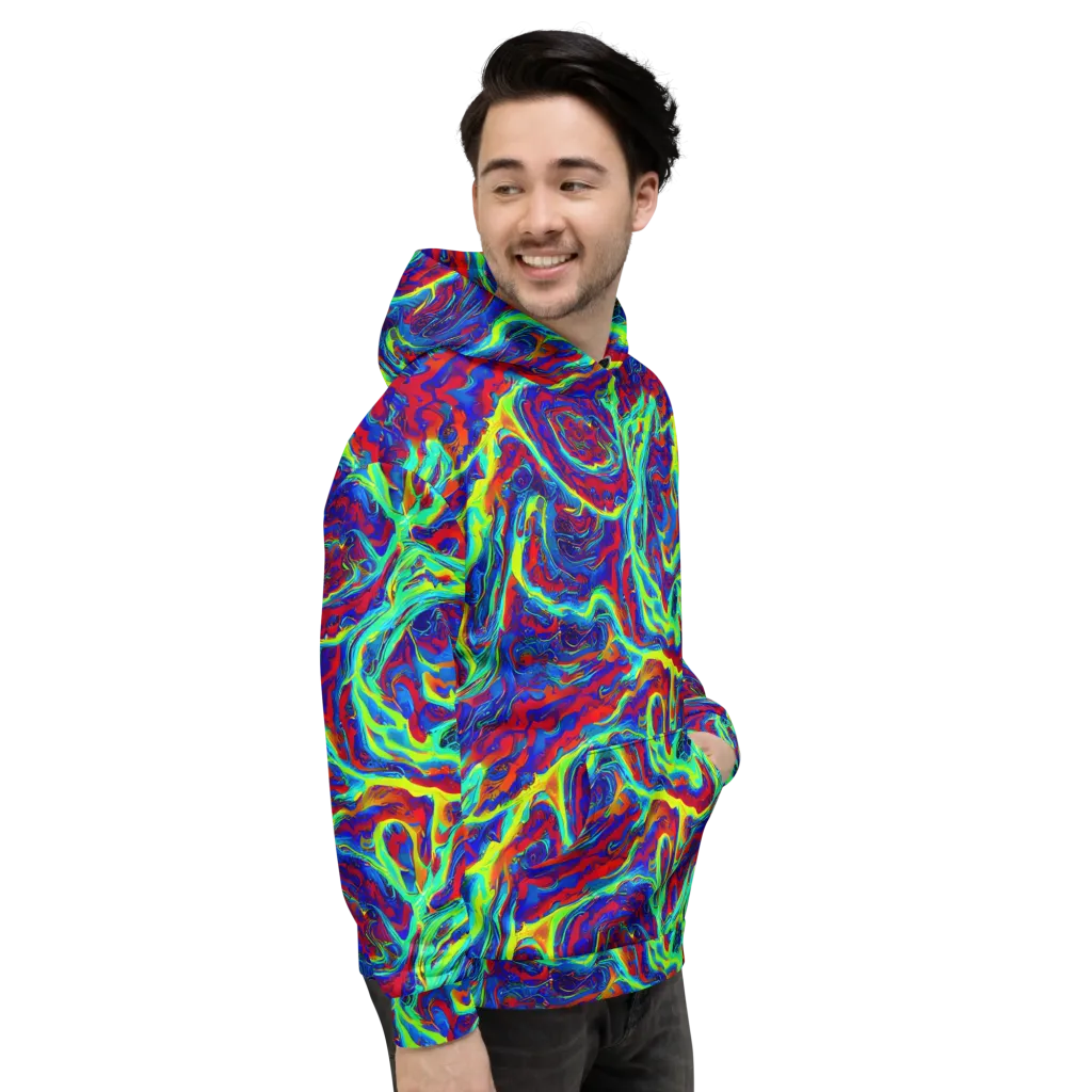 Voltage Marbling on Hoodie — Right