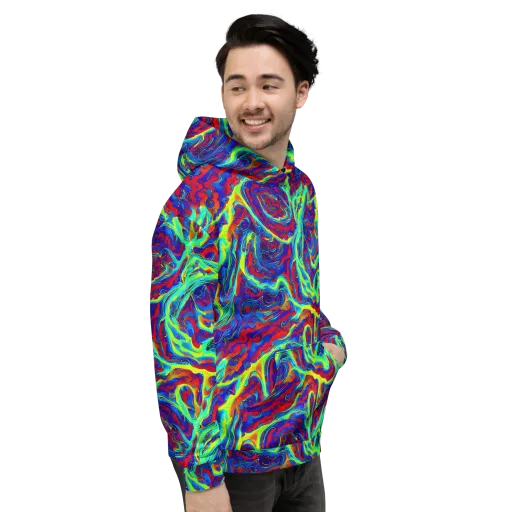 Voltage Marbling on a Hoodie