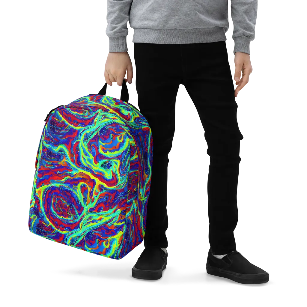 Voltage Marbling on Minimalist Backpack — Zoomed-in