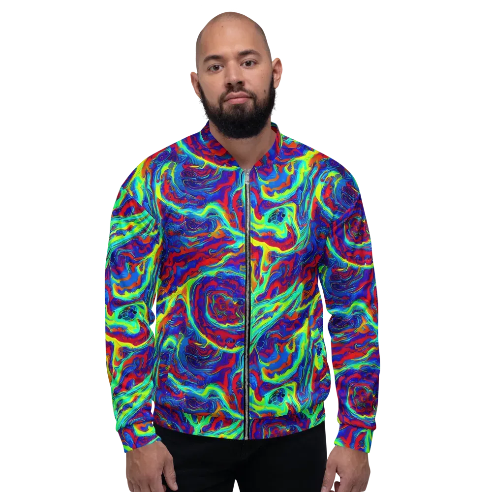 Voltage Marbling on Bomber Jacket — Front