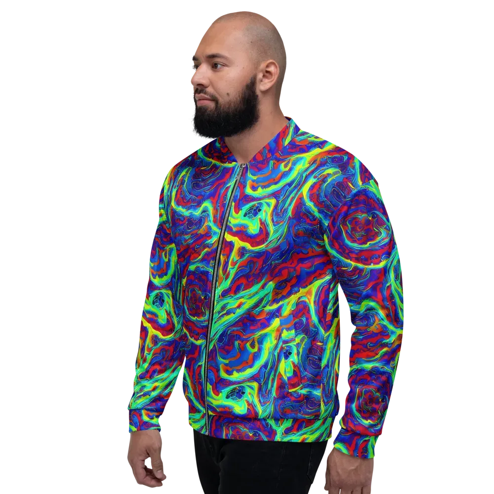 Voltage Marbling on Bomber Jacket — Left