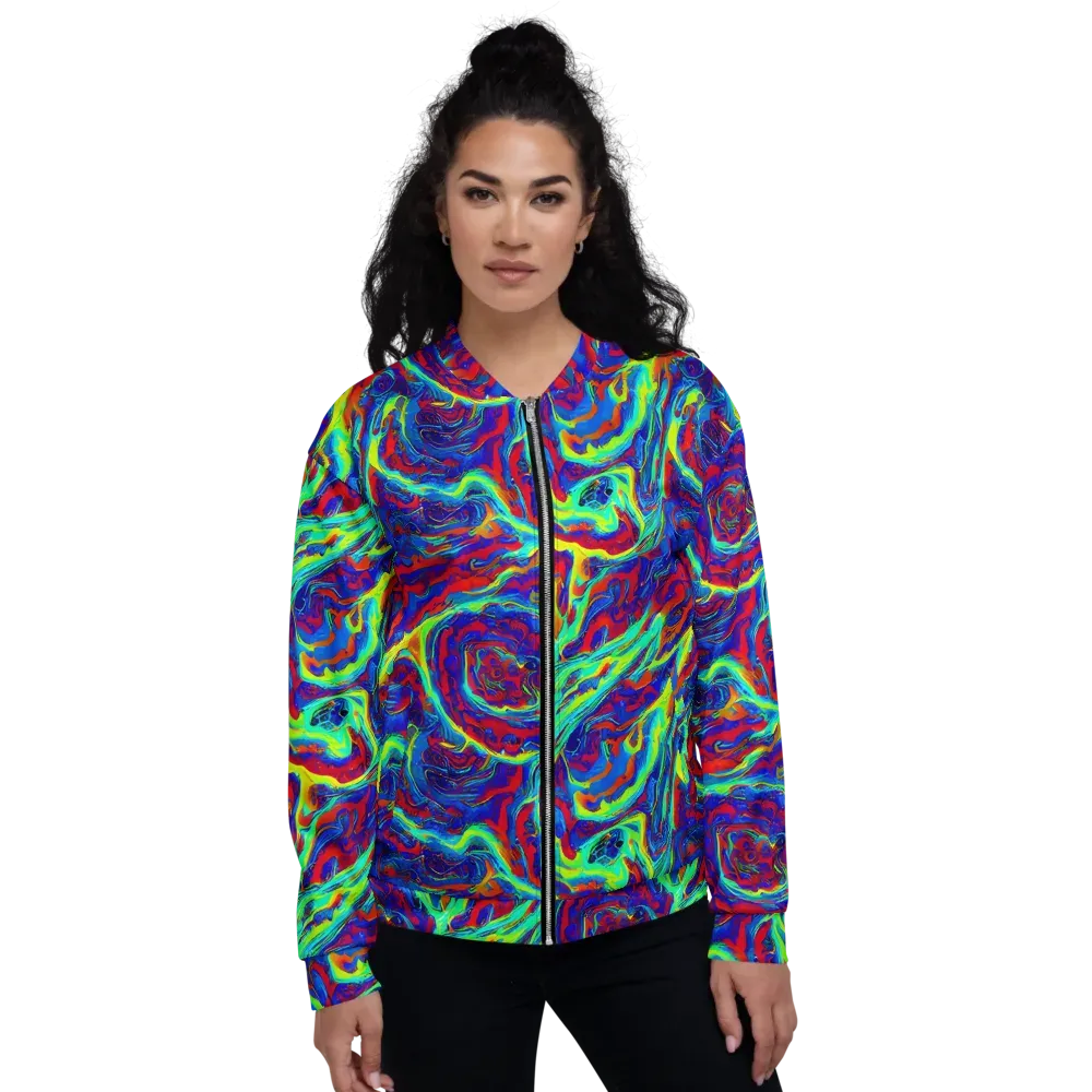 Voltage Marbling on Bomber Jacket — Front