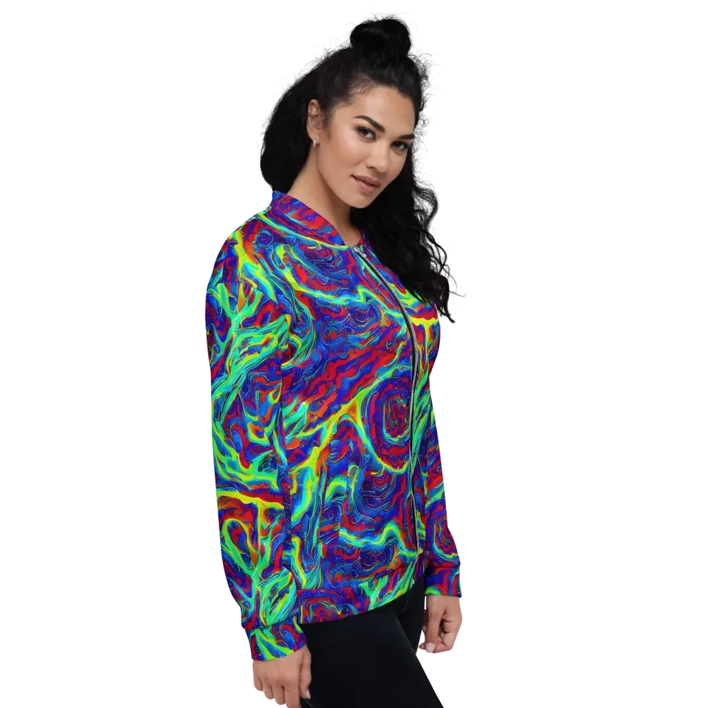 Voltage Marbling on Bomber Jacket — Right