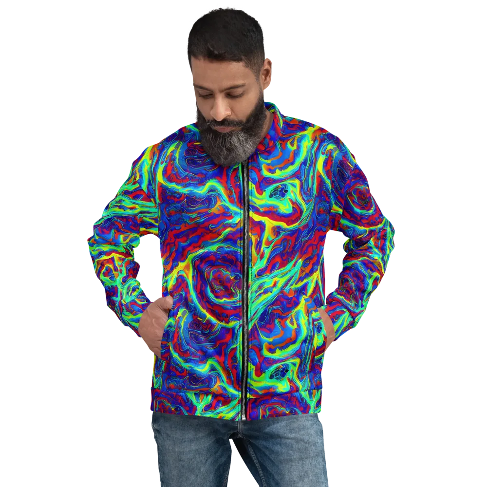 Voltage Marbling on Bomber Jacket — Front