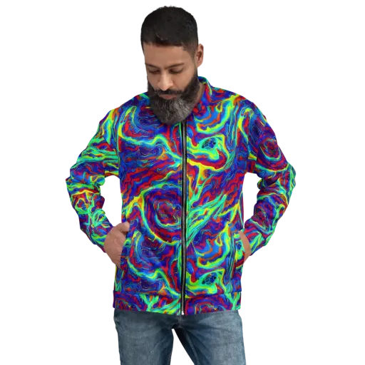 Voltage Marbling on a Bomber Jacket