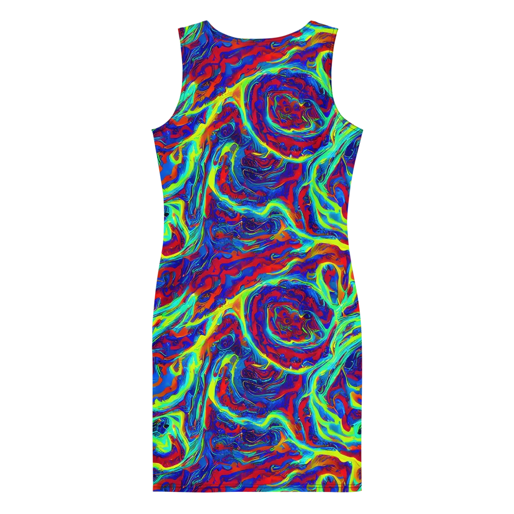 Voltage Marbling on Bodycon Dress — Back