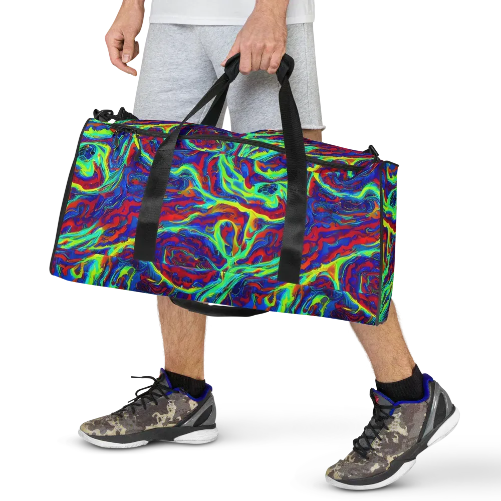 Voltage Marbling on Duffle Bag — Front