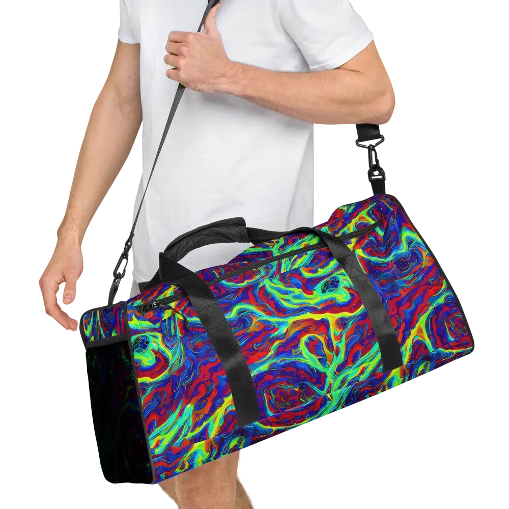 Voltage Marbling on Duffle Bag — Right Front